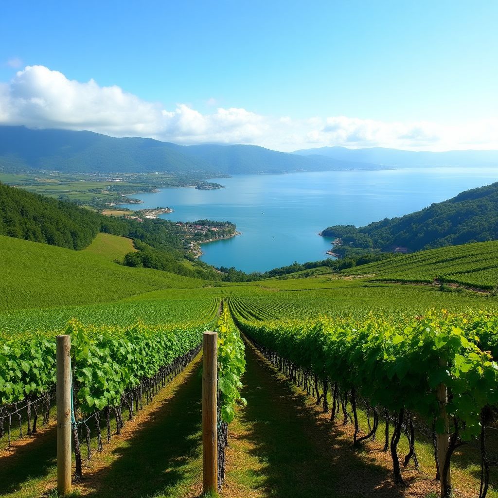 Rías Baixas en Galicia con viñedos